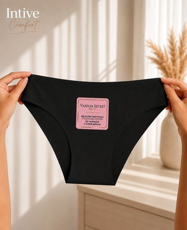 Intive Comfort Luna Beli Silikonlu Kaydırmaz Lazer Kesim Normal Bel Külot