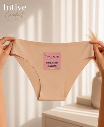 Intive Comfort Luna Beli Silikonlu Kaydırmaz Lazer Kesim Normal Bel Külot