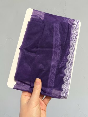 PC Paris Ella Mor Yanları Dantel Detaylı 15 Den Külotlu Çorap (Limited)