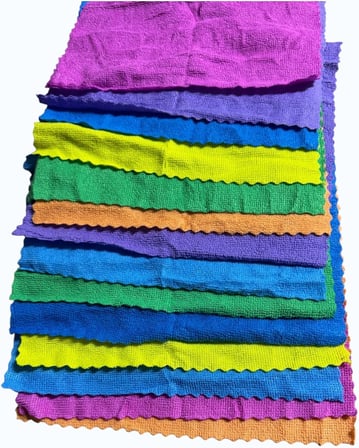 Premium 14'lü Çok Amaçlı Mikrofiber Temizlik Bezi Seti - 30x30 cm Süper Emici, Çizmez, Hav Bırakmaz (Mutfak, Oto, Cam ve Genel Ev Temizliği İçin)