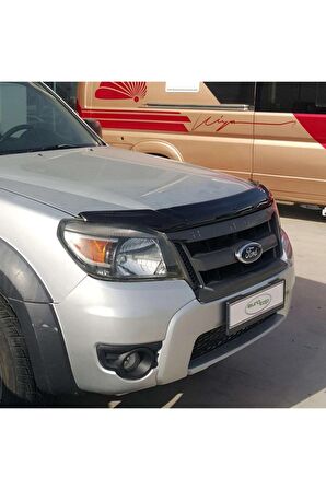 Ford Ranger Ön Kaput Koruma Rüzgarlığı 3mm Akrilik (Abs) Parlak Siyah Deflektör 2009-2011