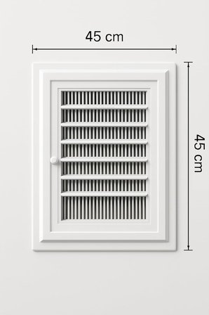 Plastik Banyo Wc Havalandırma Menfezi, Kolay Montajlı, Ekonomik, Sinek Böcek Geçirmeyen Yapı, Çift Taraflı Bantla Kullanılabilir, Buhar ve Nem Önleyici, Panjur Sistemli (45X45 CM)