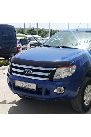 Ford Ranger Ön Kaput Koruma Rüzgarlığı 3mm Akrilik (ABS) Parlak Siyah Deflektör 2011-2015