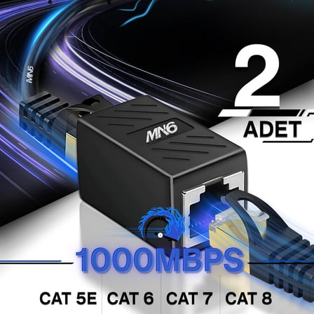 M13X cat6 kablo birleştirici/2 Adet-Cat5-Cat6-Cat7-Cat8-uyumlu/ethernet kablo uzatma aparatı-ethernet uzatma aparatı (2)
