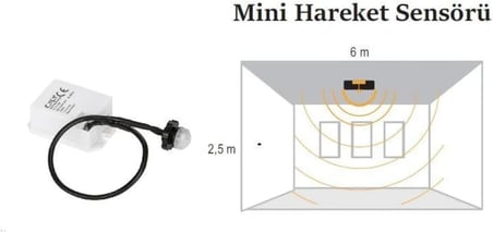 Ct-9188 Mini Tip Sensör Sıva Altı Sensör 360 Derece 800W