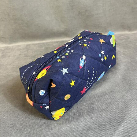 Uretti - Ege 7366 El Yapımı Pamuk Kumaş Kalemlik / 10cm x 18 Cm