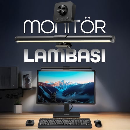 Monitör Lambası Kumandalı Light Pro Series USB Kademeli Parlaklık Renk Ayarlı Masa PC Ekran Işığı