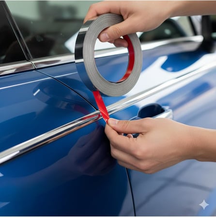 Renault Grand Espace Uyumlu Yapışkanlı 18 mm 5 Metre Krom Nikelaj Trim Şerit