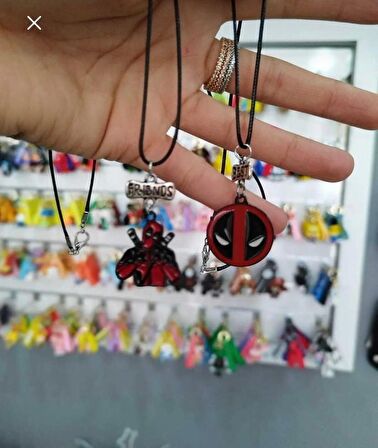 Best Friends Deadpool Marvel Arkadaşlık Kolyesi ikili çift