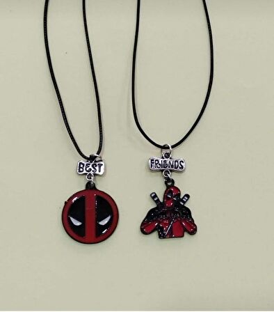 Best Friends Deadpool Marvel Arkadaşlık Kolyesi ikili çift