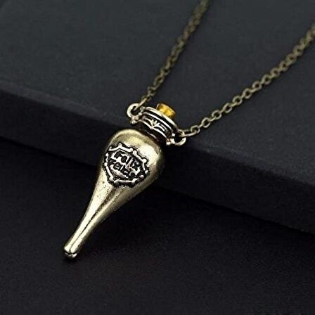 Harry Potter Felix felicis iksiri şişe bakır kolye