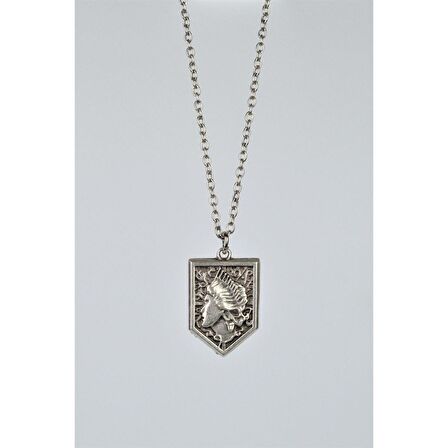 Anime Attack On Titan Acrylic Maria Kolye Erkek Kadın Antik Gümüş Kaplama 60 cm Zincir