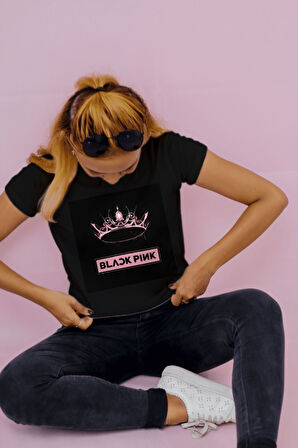 Herşey Nota Black Pink Siyah T-shirt 1075