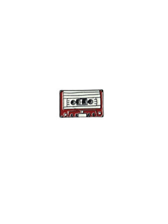 Vintage Kırmızı Teyp Kaset Müzik Çalar Hediyelik Rozet 1922