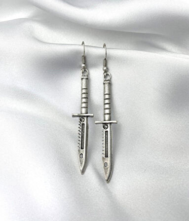 Hançer / Bıçak Figürlü Küpe