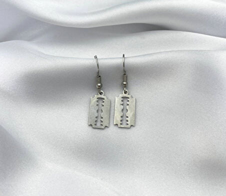Jilet  Figürlü Tıraş Bıçağı Unisex Küpe