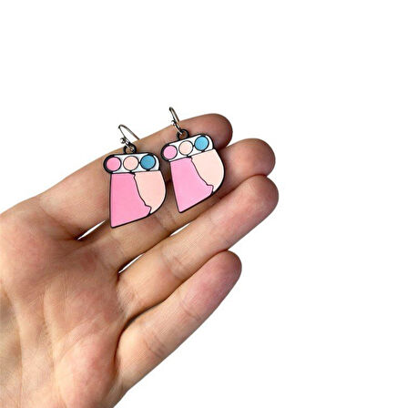 Kadın Makyaj Renkli Küpe