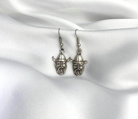 Viking Savaşçı Başı Antik Küpe