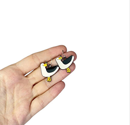 Martı Küpe İstanbul Martı Figürlü Küpe