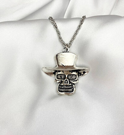 İskelet Kurukafa Silver Kolye