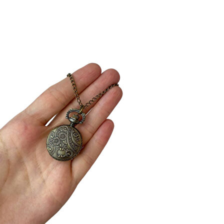 Harry Potter Saatli  Deathly Hallows Çift Taraflı  Kolye