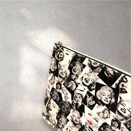 Marilyn Monroe Figürlü Clutch Portföy Çanta