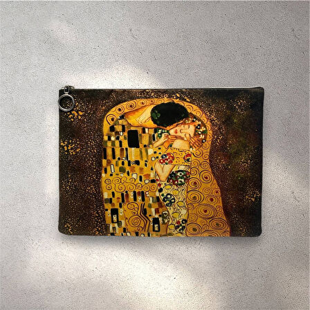 Gustav Klimt The Kiss Tablosu Clutch Portföy Çanta