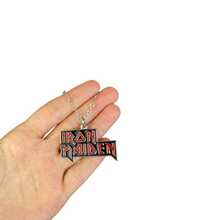 İron Maiden Krımızı Metal Kolye