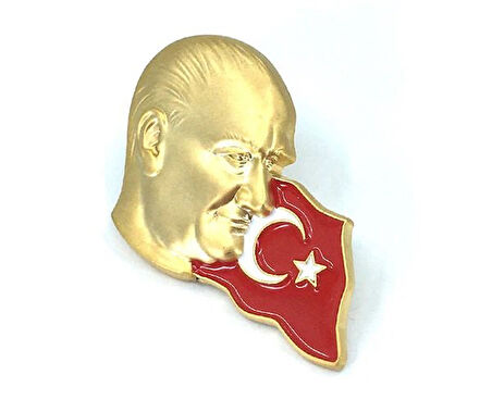 Atatürk Türk Bayrakğı Altın Rozet