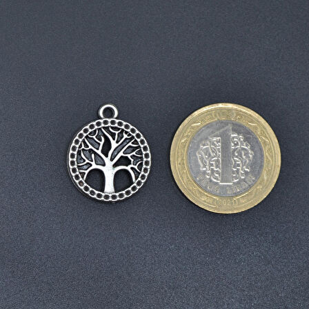 Minimal Yaşam Ağacı Zincir Kolye Gümüş Kaplama Erkek Kadın Kolye 