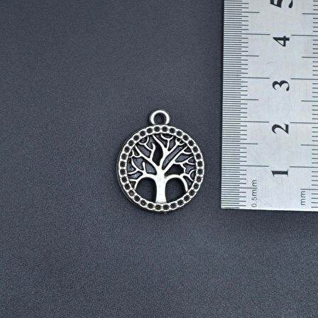 Minimal Yaşam Ağacı Zincir Kolye Gümüş Kaplama Erkek Kadın Kolye 