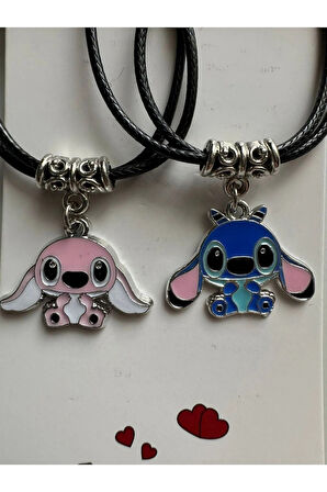 Stitch İkili Kolye Hediyelik Best Friends Çift Kolye 2 adet 