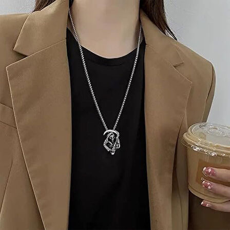 Ölüm Meleği Paslanmaz Çelik A Plus Kalite Kolye