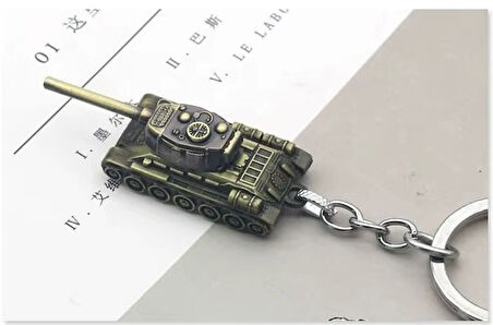 Tank 3D Oynak Ateşleme Yeri Haki Anahtarlık