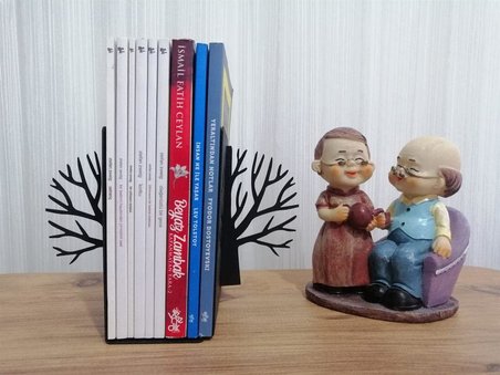 Dekoratif Hayat Ağacı Metal Kitap Tutucu 2’li paket MK12S