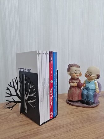 Dekoratif Hayat Ağacı Metal Kitap Tutucu 2’li paket MK12S
