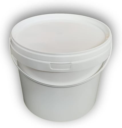 Decotone 5 lt Plastik Kapaklı Kova Hobi Boya Gıda Yoğurt Kovası Beyaz 10 Adet