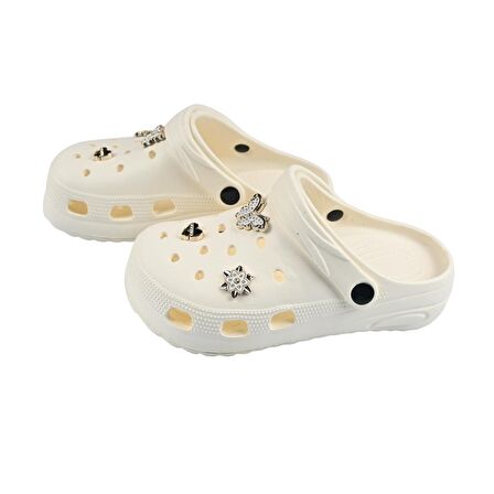 SİA ÇANTA TAŞLI SÜSLÜ KELEBEKLİ HAFİF RAHAT SANDALET CROCS TERLİK