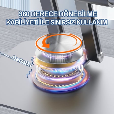 Tablet Standı 360° Dönebilen Tablet Tutucu Katlanabilir Alüminyum Tablet ve Telefon Standı