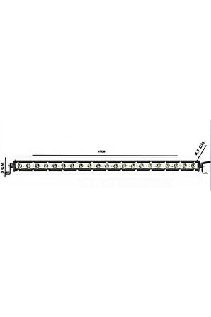 YÜKSEK PERFORMANSLI BEYAZ OFF ROAD ÇAKAR LED BAR 97 CM 10-30V 54W