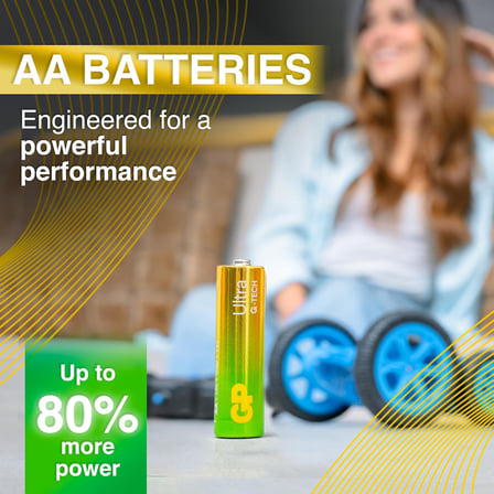 Batteries Ultra Alkalin G-Tech +80%More Power 40xAA-Lr6-1.5 Volt Kalem Pil, 40'Lı Paket