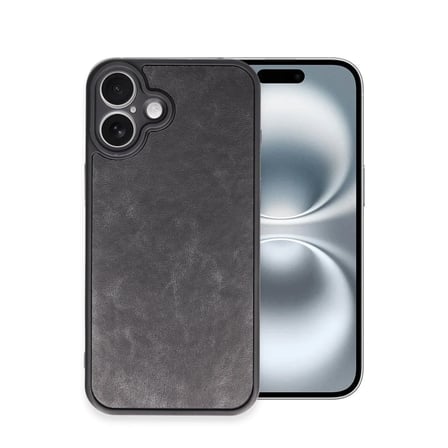 Apple iPhone 16 Plus Kılıf Aras Deri Kapak - Siyah