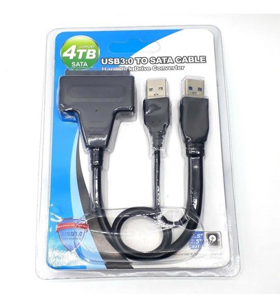USB 3.0 ile SATA Kablo Dönüştürücü, 2.5 inç ve 3.5 inç HDD/SSD Bağlantısı, 4TB Destekli, Hızlı Veri Transferi, Harici Sabit Disk Bağlantısı, USB 3.0 to SATA, HDD Dönüştürücü | RXD339U3