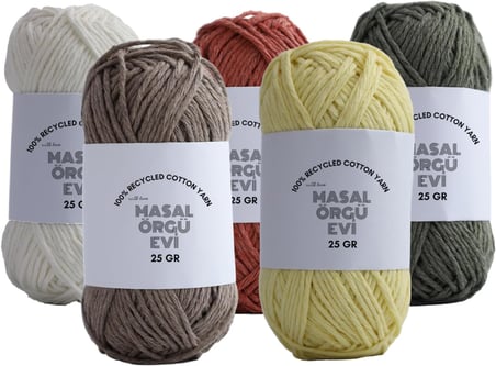 25 Gram Mini Cotton Serisi%100 Pamuk Örgü İpi 10 Renk Punch ve Amigurumi İpi (sonbahar)