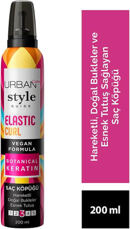 Style Guide Elastic Curl Doğal Görünüm Sağlayan Saç Köpüğü- Esnek Tutuş 200 ml- Vegan