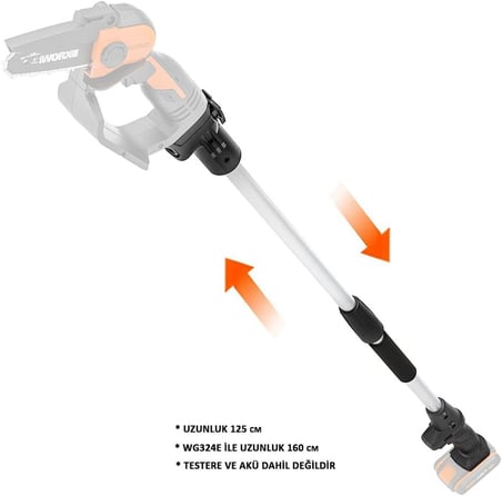 WORX WA4301 WG324E İçin 125CM Alüminyum Uzatma Aparatı