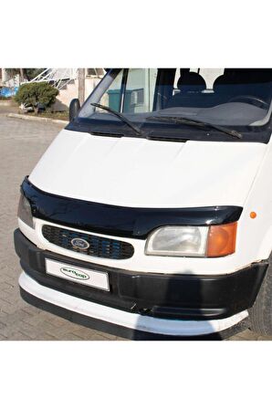 Ford Transit Ön Kaput Koruma Rüzgarlığı 3mm Akrilik (Abs) Parlak Siyah Deflektör 1993-2002