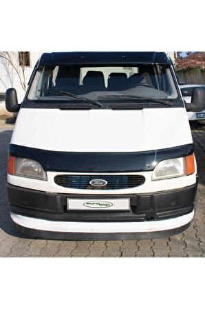 Ford Transit Ön Kaput Koruma Rüzgarlığı 3mm Akrilik (Abs) Parlak Siyah Deflektör 1993-2002