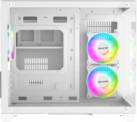 Nova Beyaz 3 Rgb Fanlı Temperli Cam Panel Boş m-ATX Gaming Oyuncu Bilgisayar Kasası