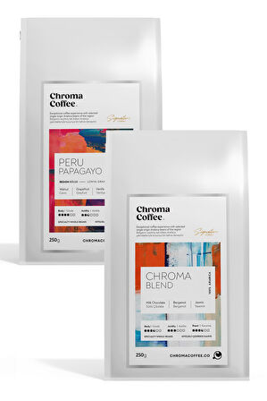 Chroma Coffee Signature Series Çekirdek Kahve Seti-3 %100 Nitelikli Arabica 2x250gr
